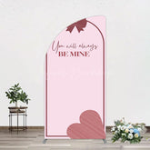 Lofaris Sweet Bow Heart You Are Mine Wedding Half Moon Arch Backdrop